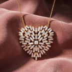 18K Heart Lab Grown Diamond Pendant — AI cloth, in-house
