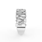 18K White Gold Baguette Diamond Eternity Ring — SIDE