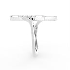 18K Bespoke Baguette Diamond Ring — SIDE