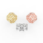 Sterling Silver Diamond Ring — 3 COLOR