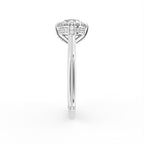 18K Solitaire Round Diamond Engagement Ring — SIDE