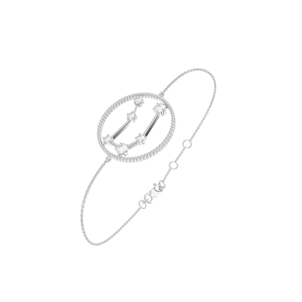 18K Gemini Constellation Diamond Bracelet — 3D VIEW