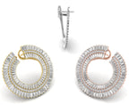 18K Baguette Diamond Bespoke Earrings — 3 COLOR