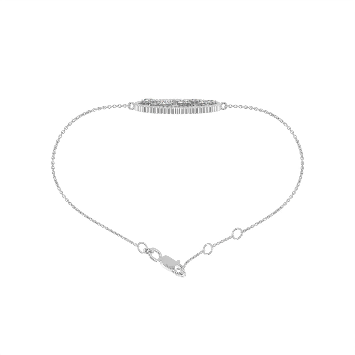 18K Gemini Constellation Diamond Bracelet — FRONT