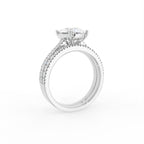 18K Solitaire Cushion Diamond Engagement Ring — 3D VIEW