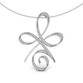 18K Bespoke Life Symbol Diamond Pendant — FRONT