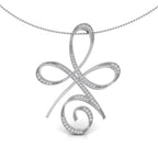18K Bespoke Life Symbol Diamond Pendant — FRONT
