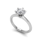 18K Solitaire Round Diamond Engagement Ring — 3D VIEW