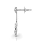 18K Crescent Diamond Ear Jacket Earrings — SIDE VIEW