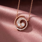 18K Nature Round Diamond Pendant — AI cloth, in-house