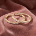 18K Diamond Hoop Earrings — AI cloth, in-house