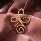 18K Bespoke Life Symbol Diamond Pendant — AI cloth, in-house