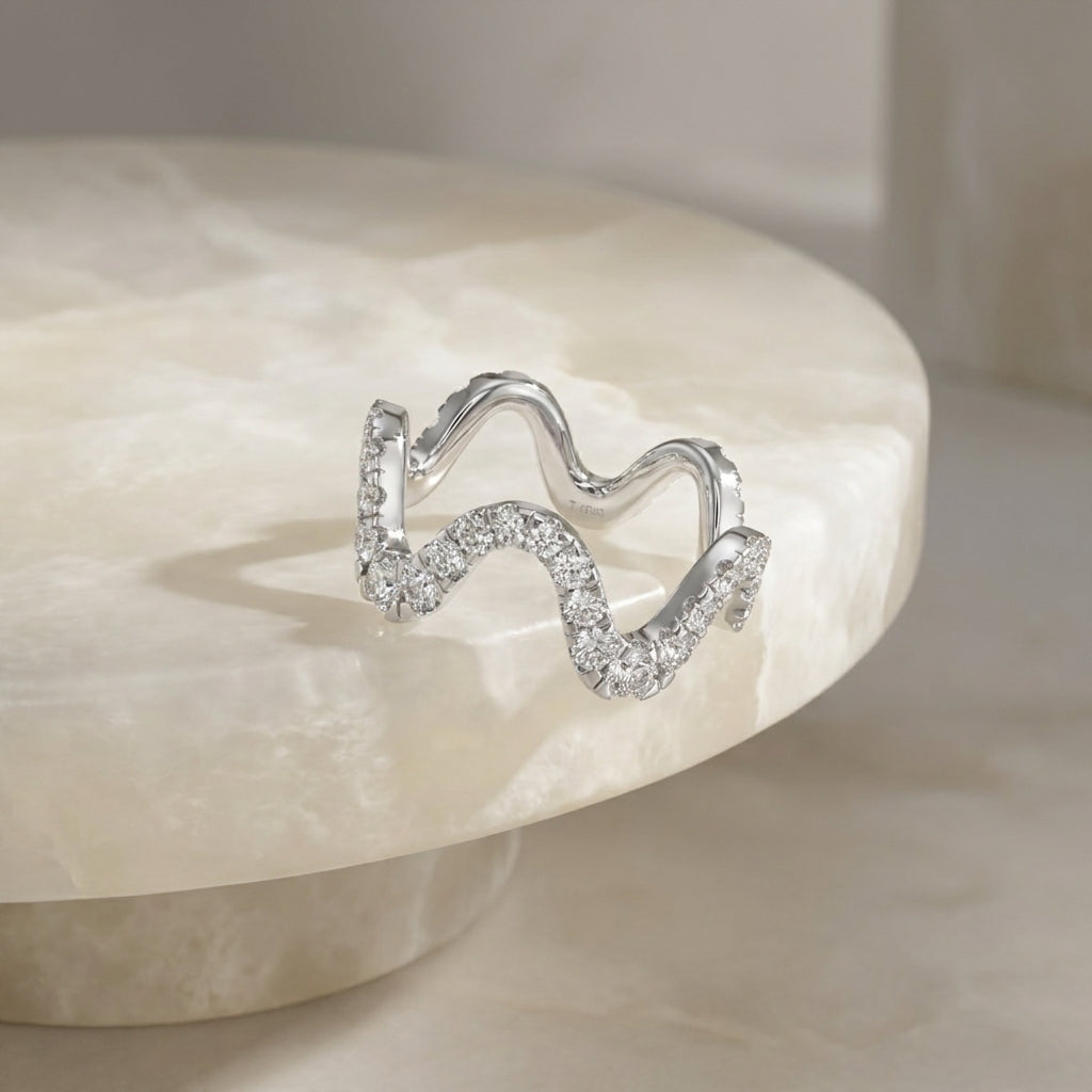 14K Yellow Gold Round Diamond Ring