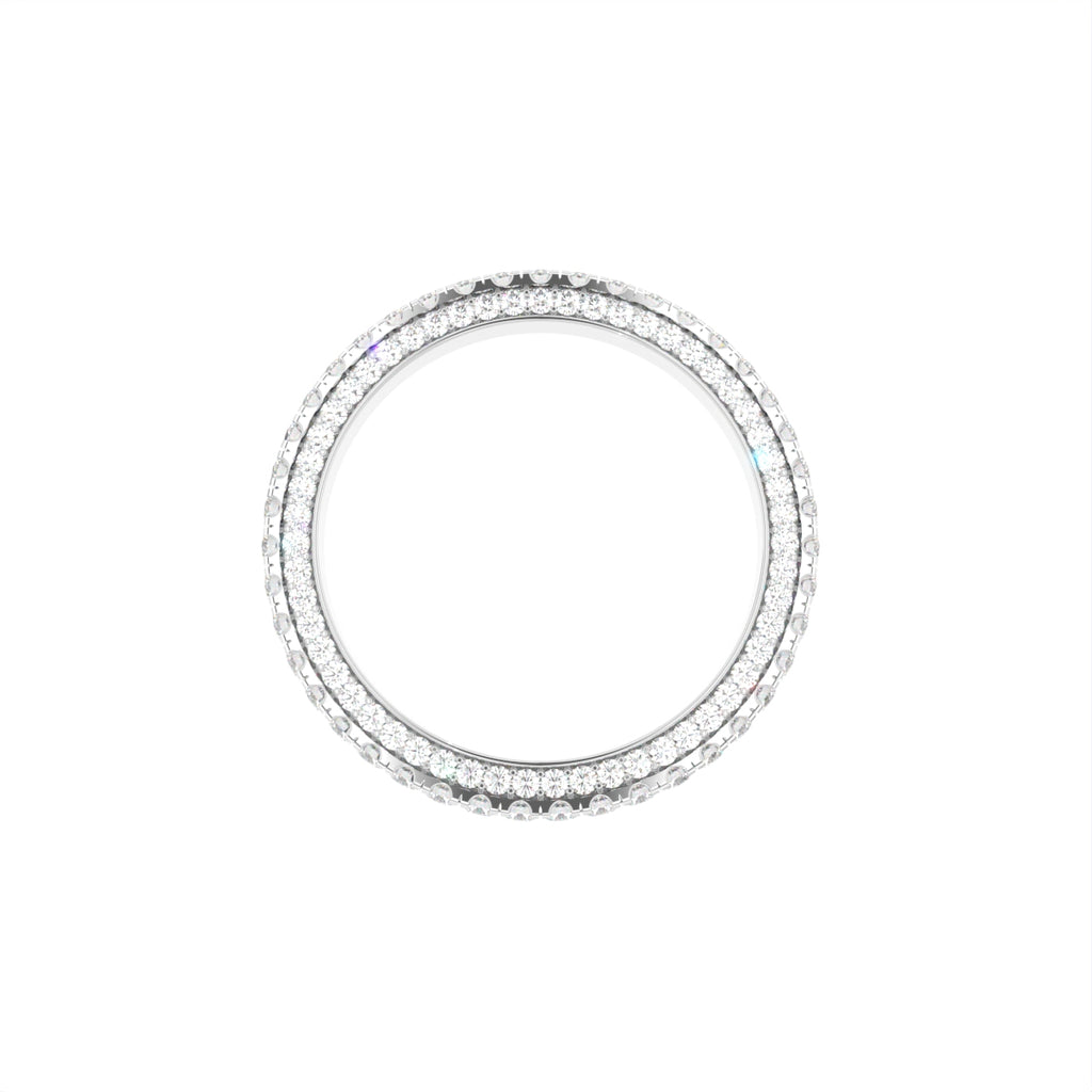 18K Eternity Round Diamond Ring — FRONT