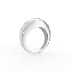 18K Yellow Gold Bespoke Cushion Diamond Ring — 3D VIEW