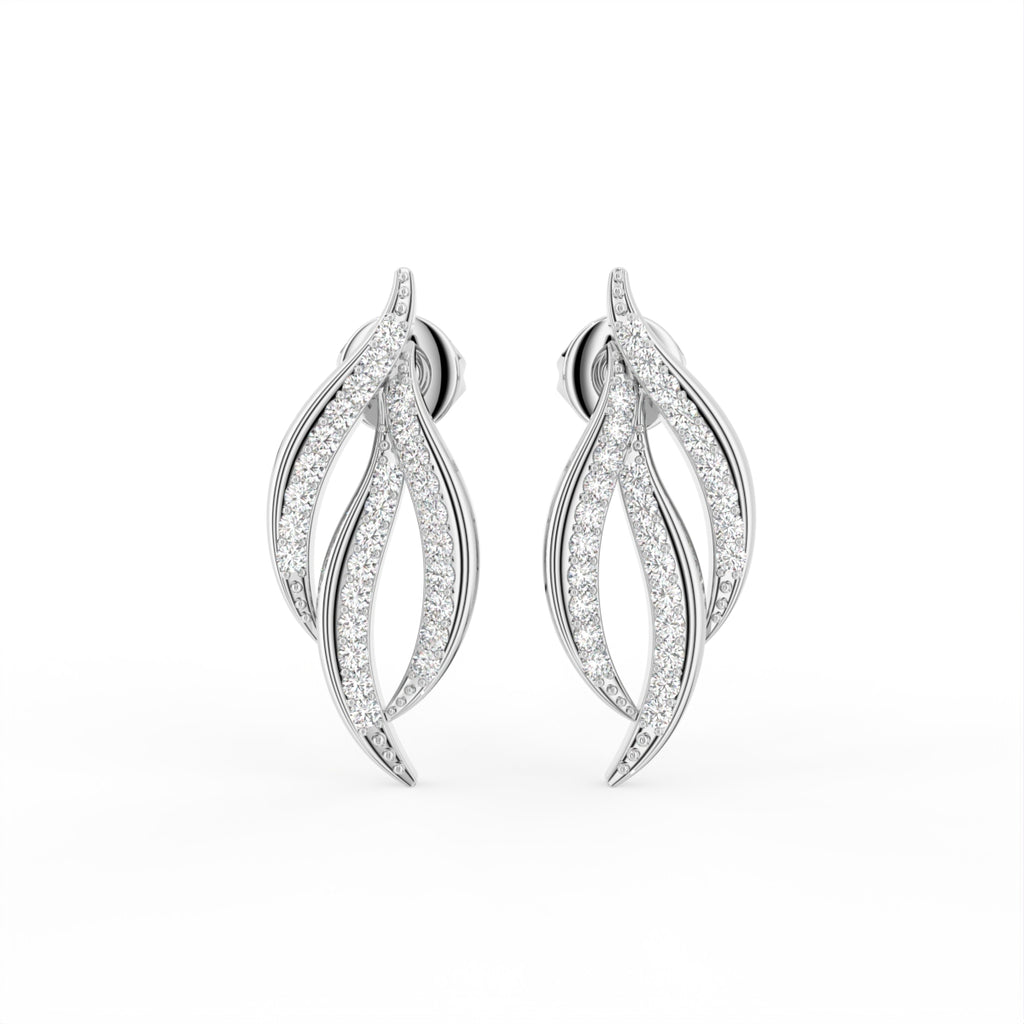 18K Lab Grown Diamond Earrings — TOP