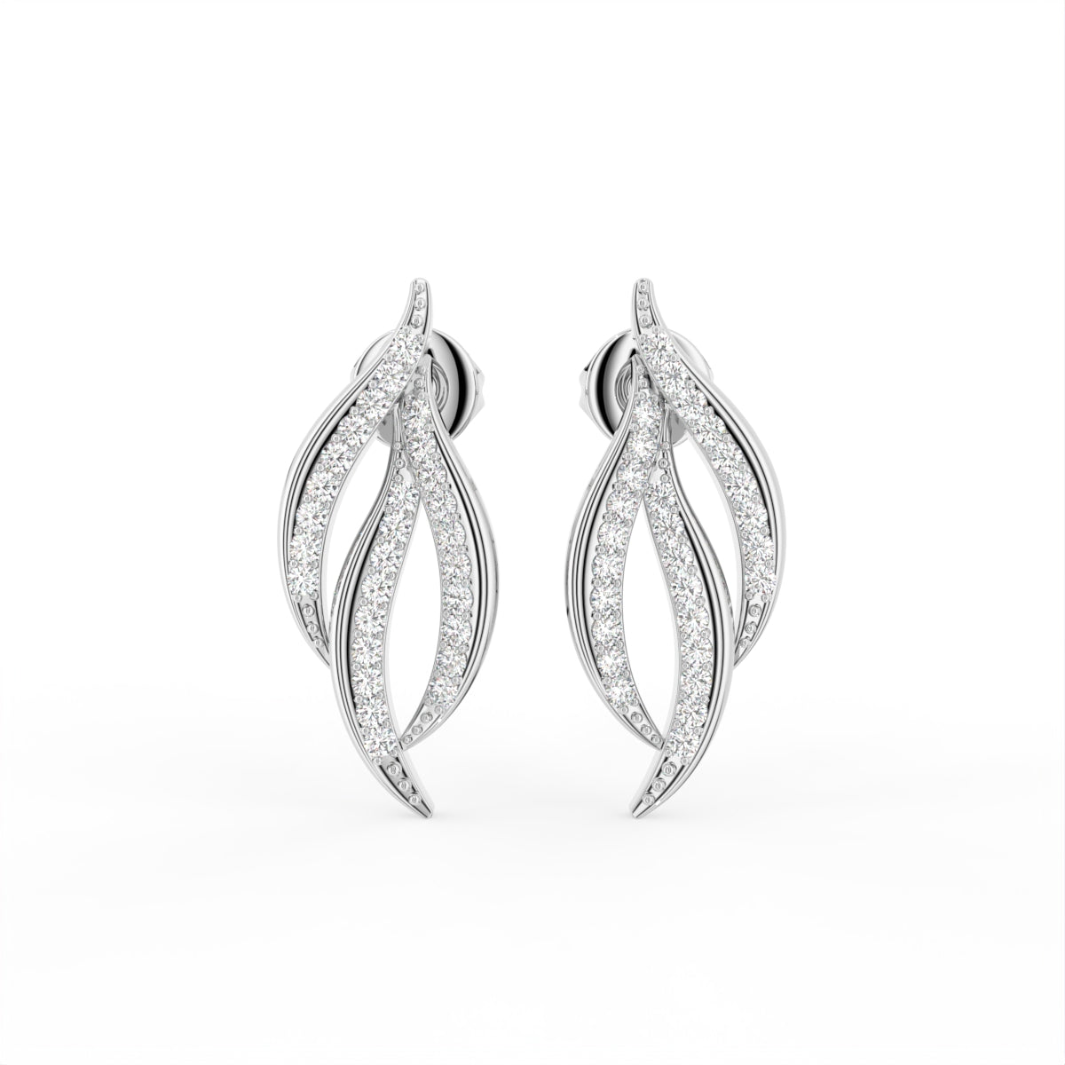 18K Lab Grown Diamond Earrings — TOP