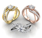 18K Bespoke Round Diamond Ring — 3 COLOR