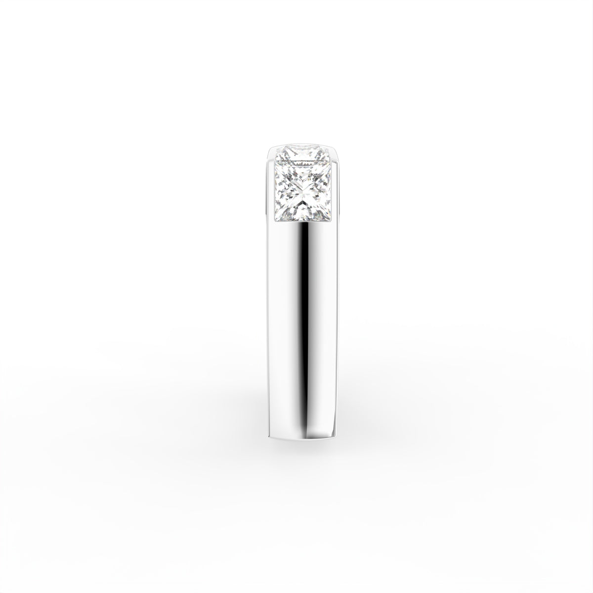 vimg:FJ4818|vimg:FJ4840|14K White Gold Princess Cut Diamond Ring — SIDE