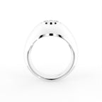 vimg:FJ2148|14K White Gold Bespoke Cushion Diamond Ring — FRONT
