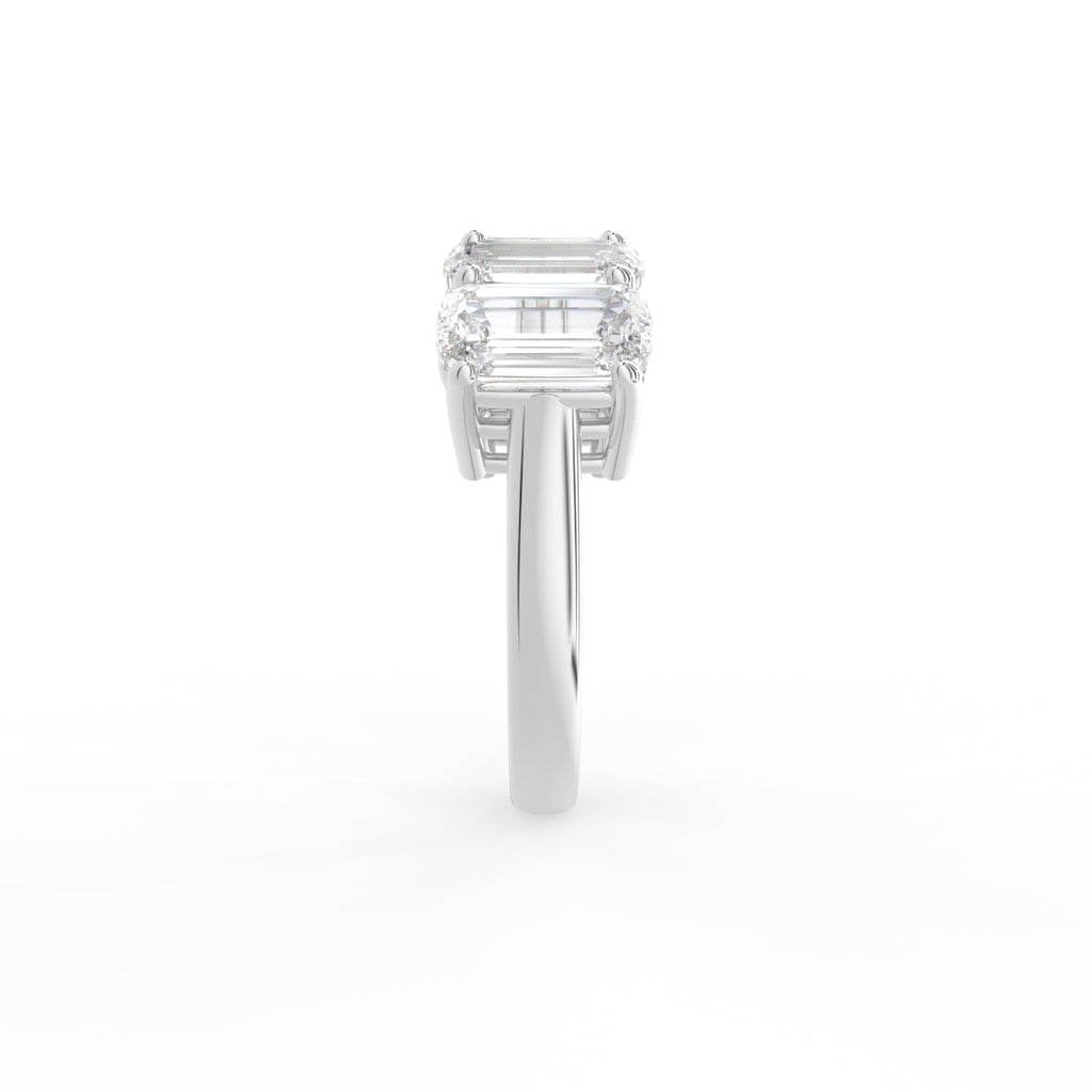 18K White Gold Eternity Ashoka Diamond Ring — SIDE