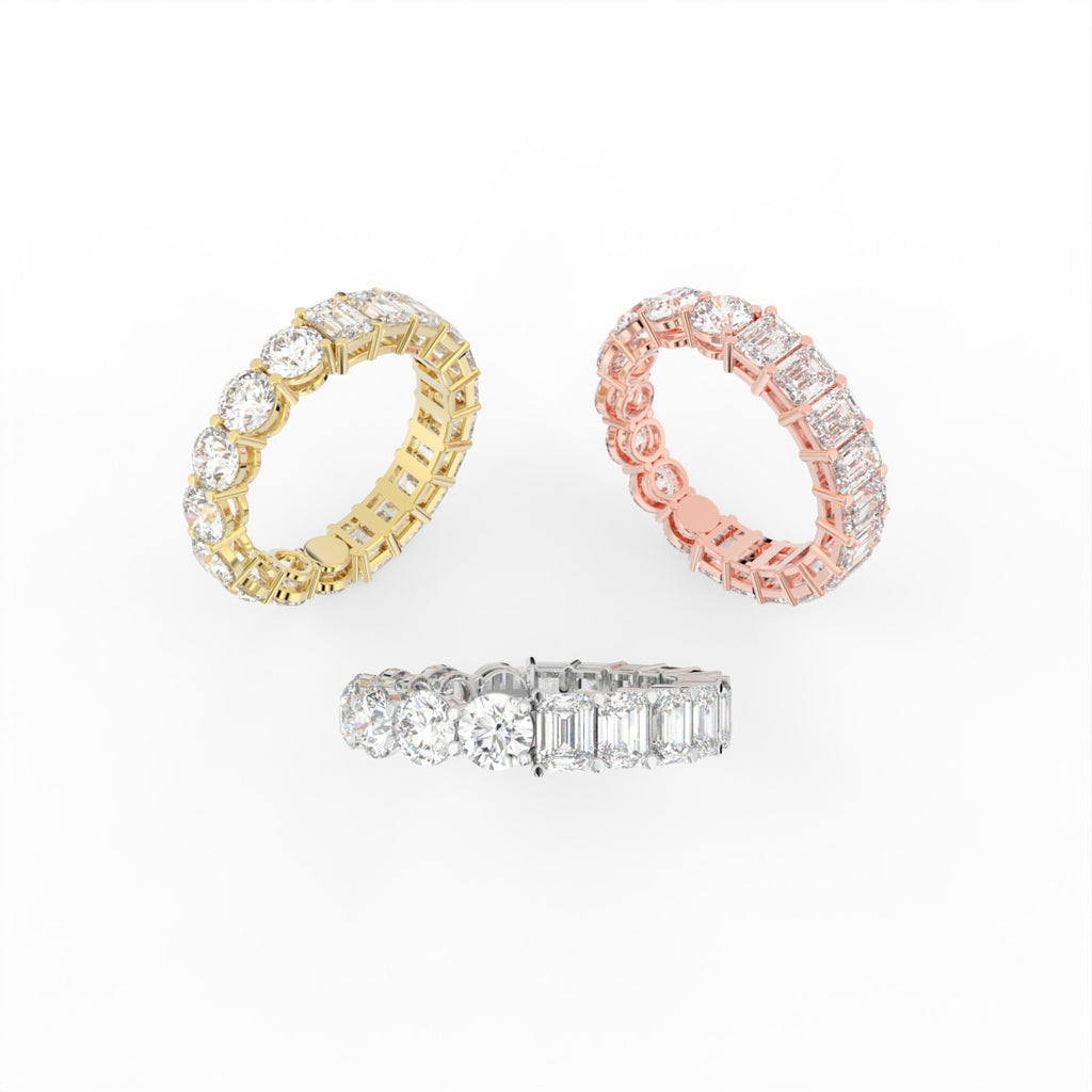 Sterling Silver Diamond Ring — 3 COLOR