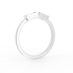 18K White Gold Baguette Diamond Ring — 3D VIEW
