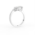 18K Pear Cluster Diamond Ring — 3D VIEW