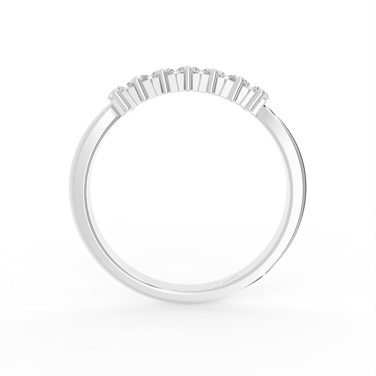 18K White Gold Baguette Diamond Ring — FRONT