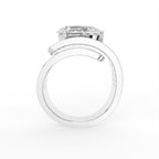 vimg:Z00118|18K White Gold Bespoke Pear Diamond Ring — FRONT