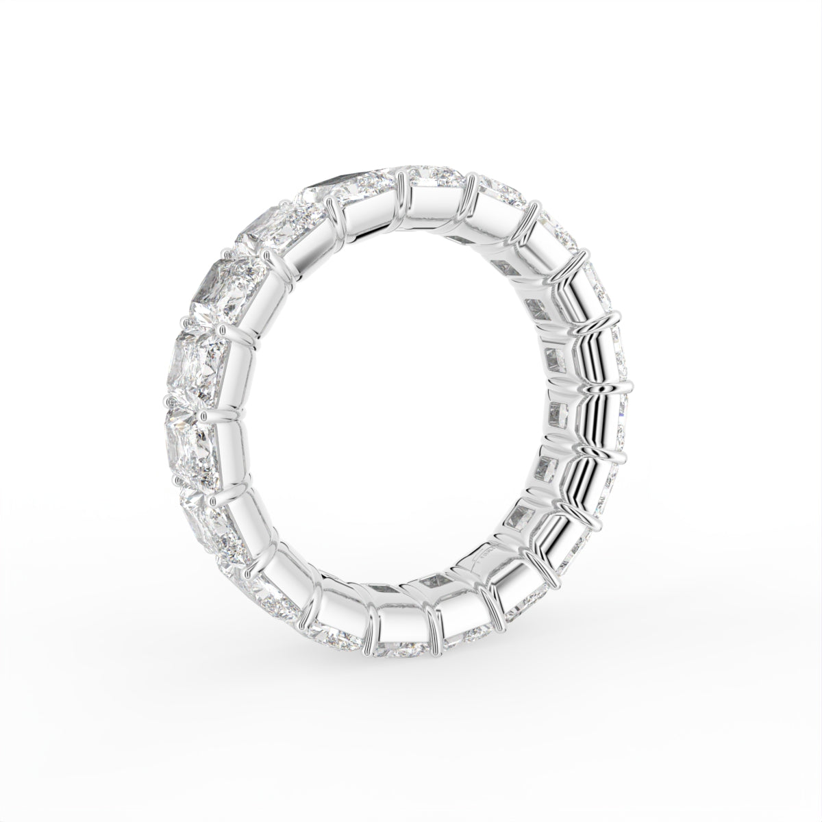 vimg:FJ3862|vimg:FJ3864|vimg:FJ4638|vimg:FJ6751|vimg:FJ4643|vimg:FJ4645|14K Eternity Radiant Diamond Ring — 3D VIEW