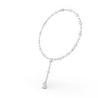 18K Baguette Pear Drop Diamond Necklace — 3D VIEW