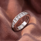 18K Eternity Round Diamond Ring — AI cloth, in-house