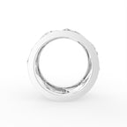 18K Leaf Eternity Diamond Ring — FRONT
