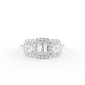 18K Trilogy Diamond Ring — TOP
