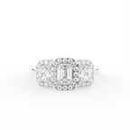 18K Trilogy Diamond Ring — TOP