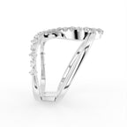 18K Bespoke Pave Diamond Ring — SIDE