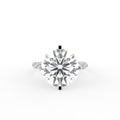 18K Solitaire Round Diamond Engagement Ring — TOP