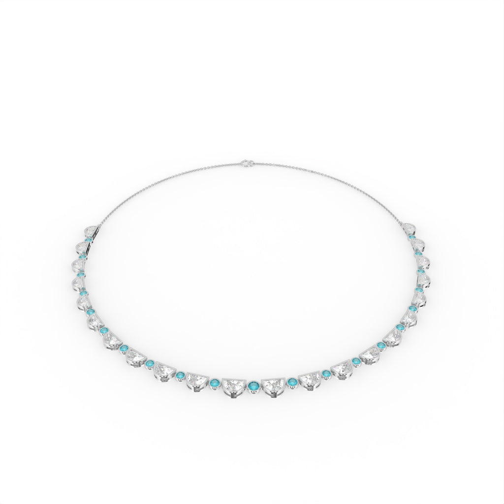 Sterling Silver Diamond Necklace — TOP