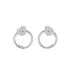 18K Round Diamond Hoop Earrings — BACK