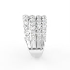 18K Round Diamond Statement Ring — SIDE