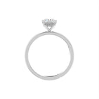 18K Solitaire Emerald Diamond Engagement Ring — SIDE