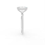 18K Solitaire Radiant Diamond Engagement Ring — SIDE