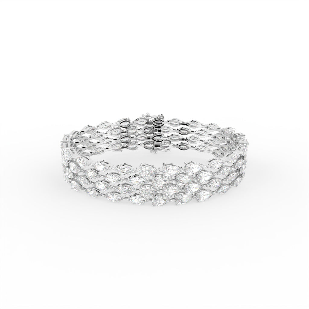 18K Gold Marquise Diamond Bracelet — TOP