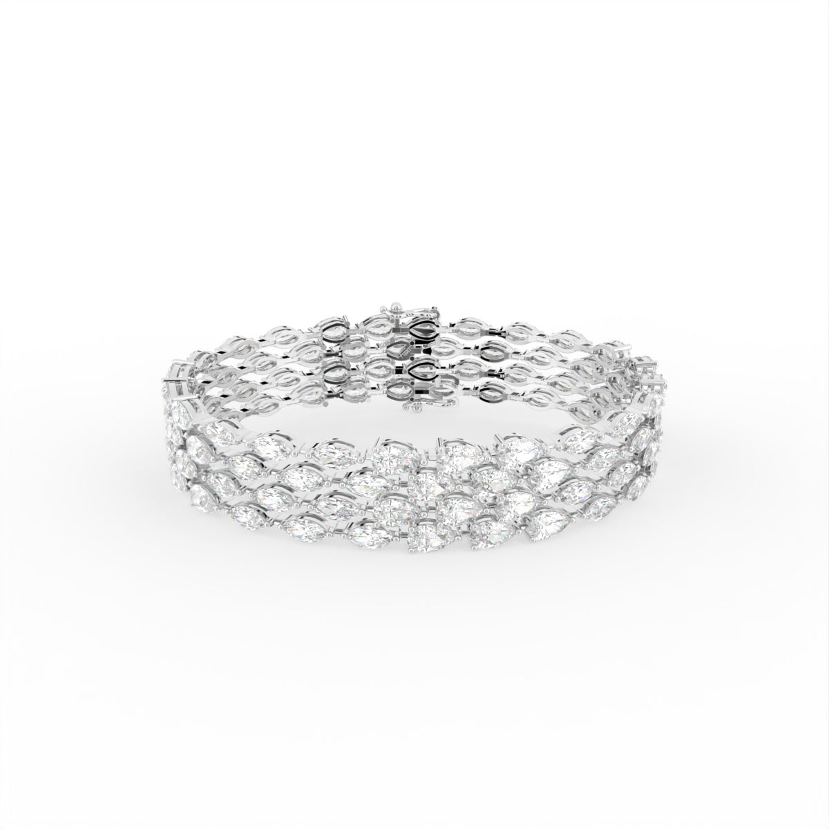18K Gold Marquise Diamond Bracelet — TOP