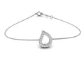 18K White Gold Arabic Alphabet Round Diamond Bracelet — TOP