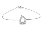 18K White Gold Arabic Alphabet Round Diamond Bracelet — TOP