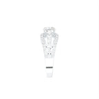 18K White Gold Bespoke Round Diamond Ring — SIDE