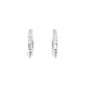 18K Hoop Diamond Earrings — TOP