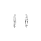 18K Hoop Diamond Earrings — TOP